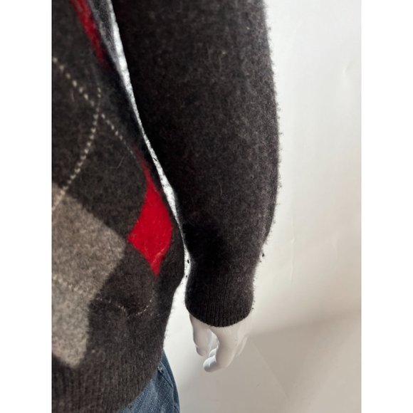Jos. A. Bank Argyle Sweater Big and Tall XXL Grey Argyle 80% Lambs Wool 20% Ny - Picture 9 of 15